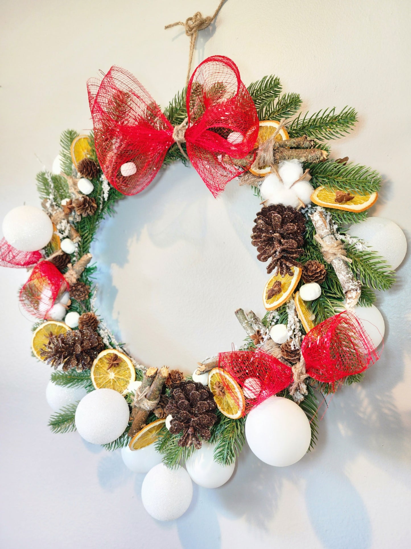 Front Winter Door Wreath