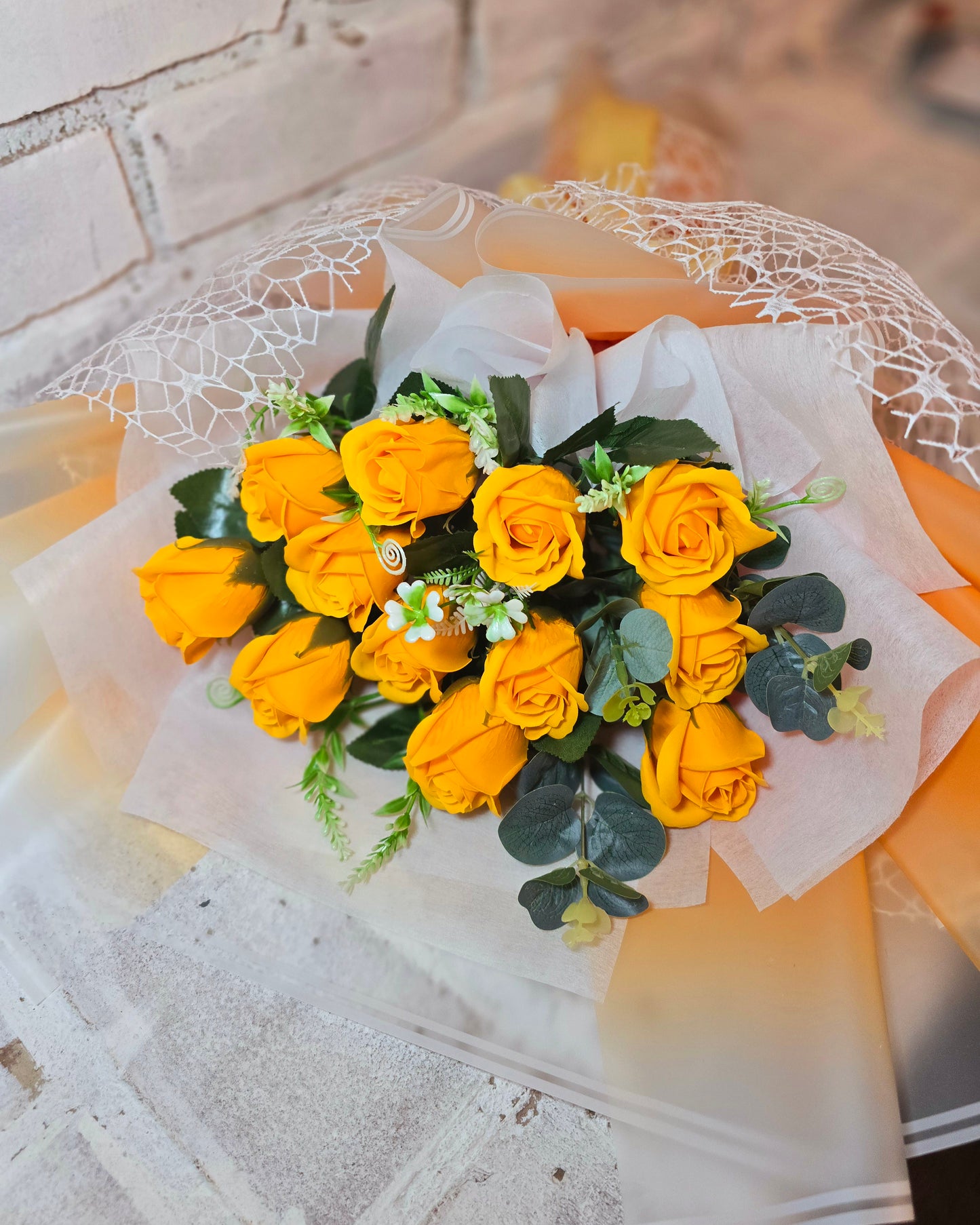 12 Orange Rose Bouquet