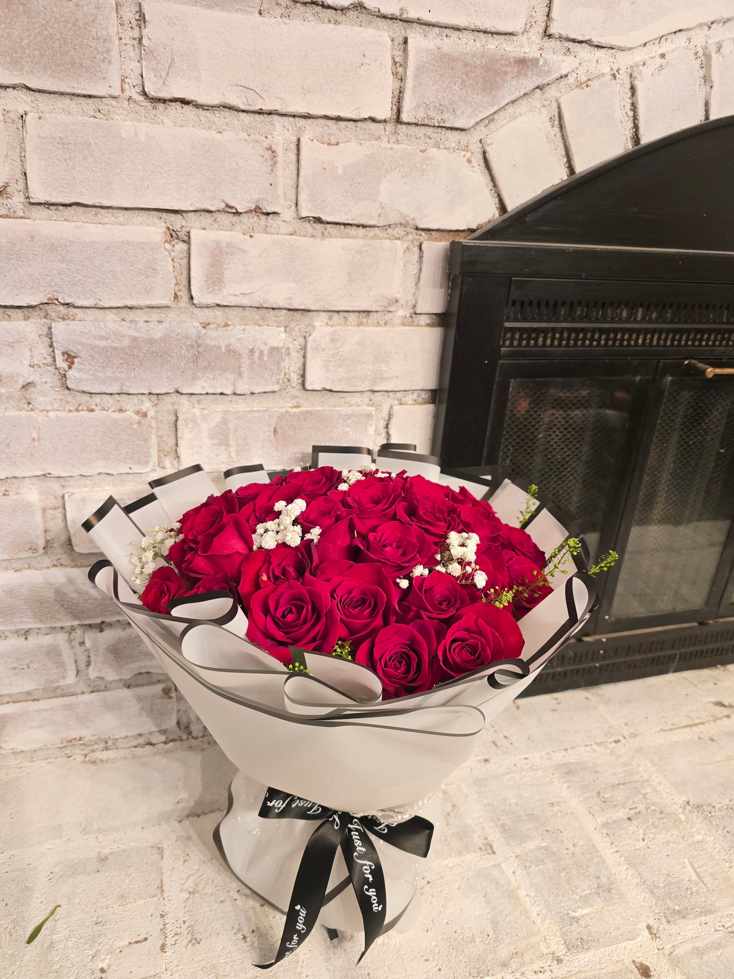 Fresh Rose Bouquet With Wrap