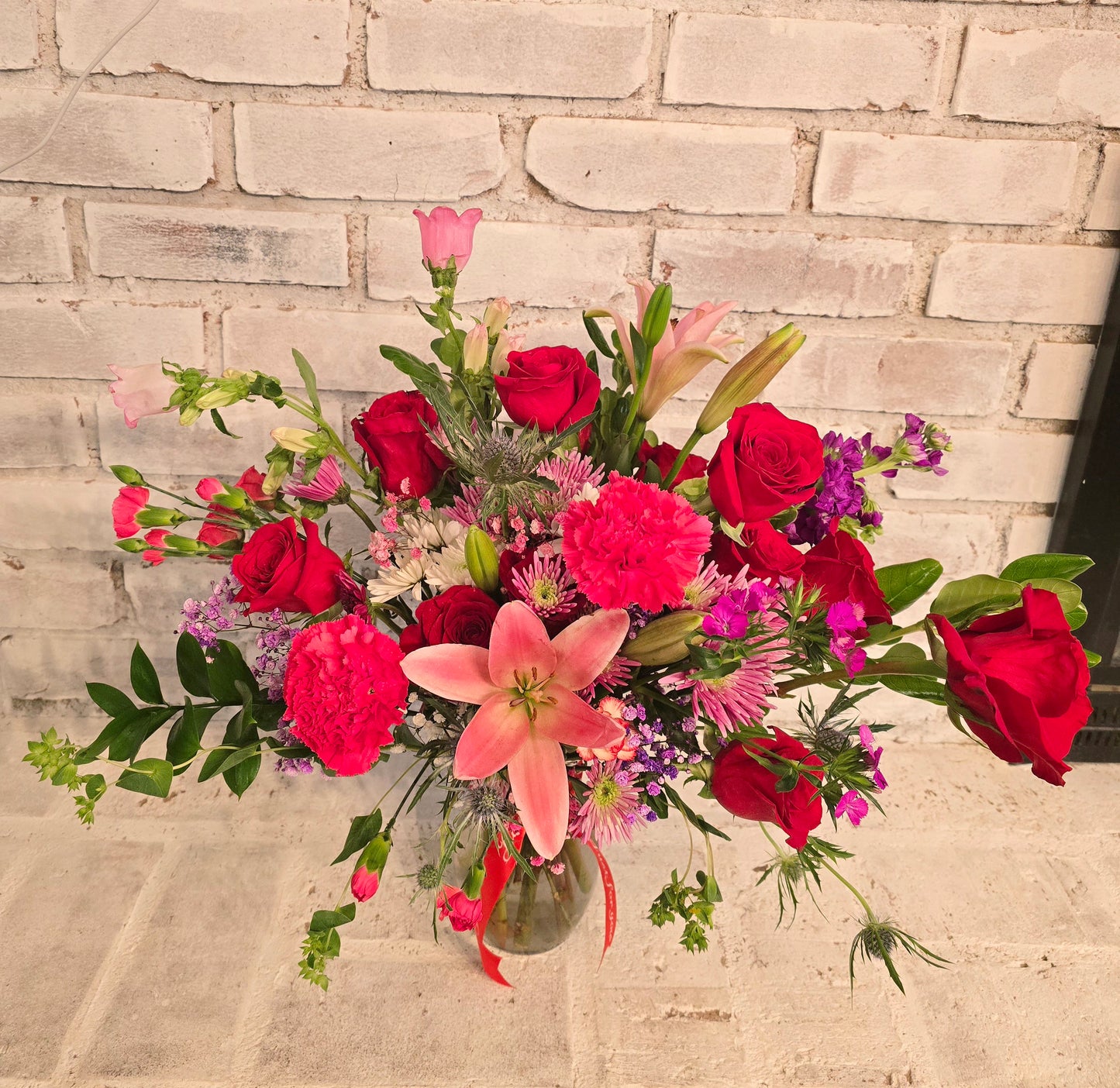 Red Roses Flowers Mixed