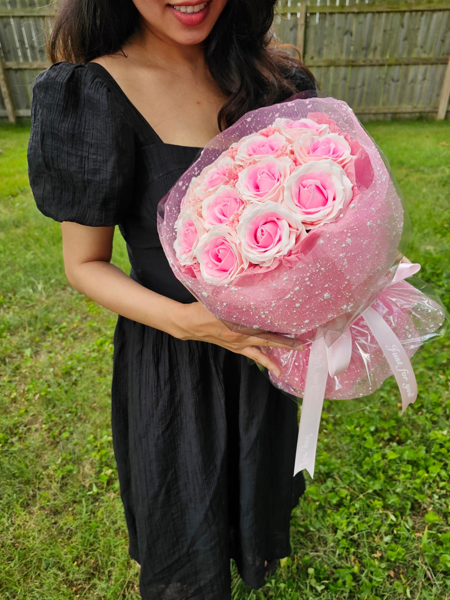 Soap Pink Rose Bouquet for Someone Special