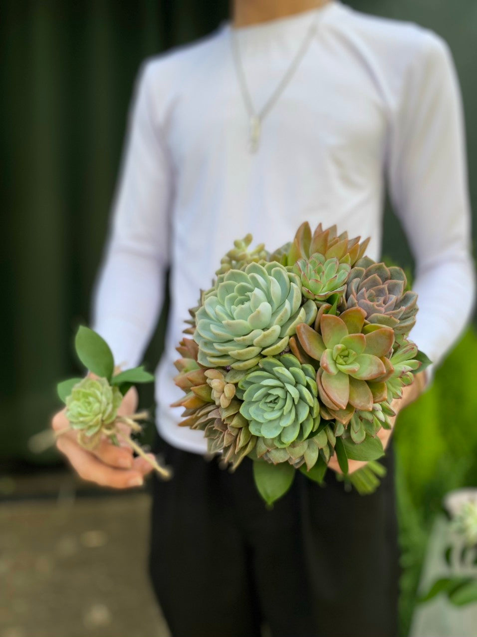 bridesmaid succulent Succulent Bridal Bouquet