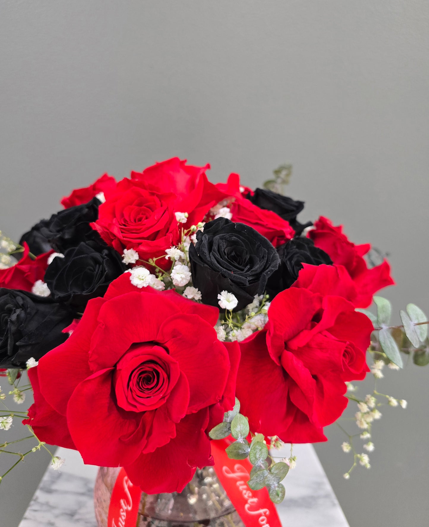 Two Dozen Rose with Glass Vase