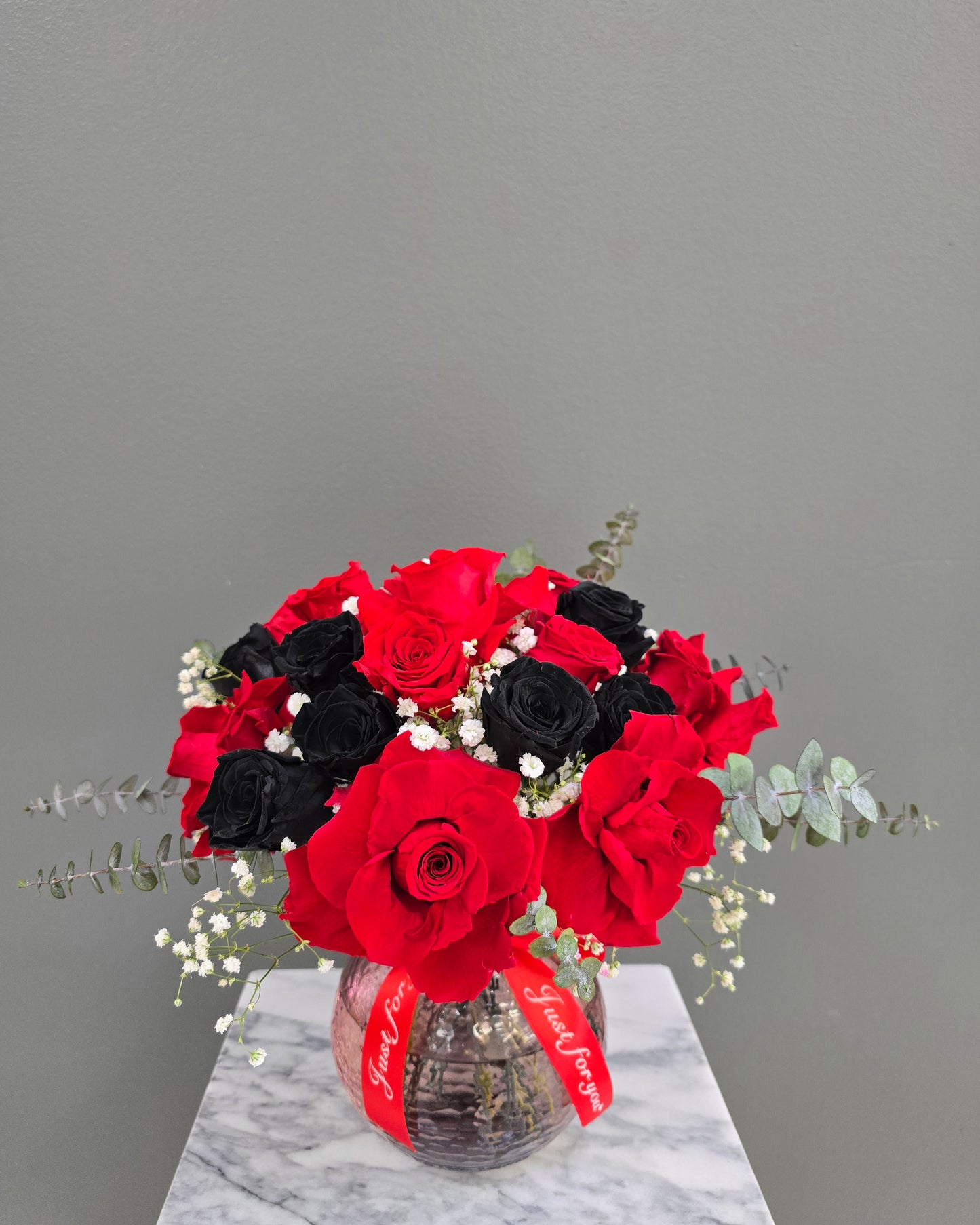 Two Dozen Rose with Glass Vase