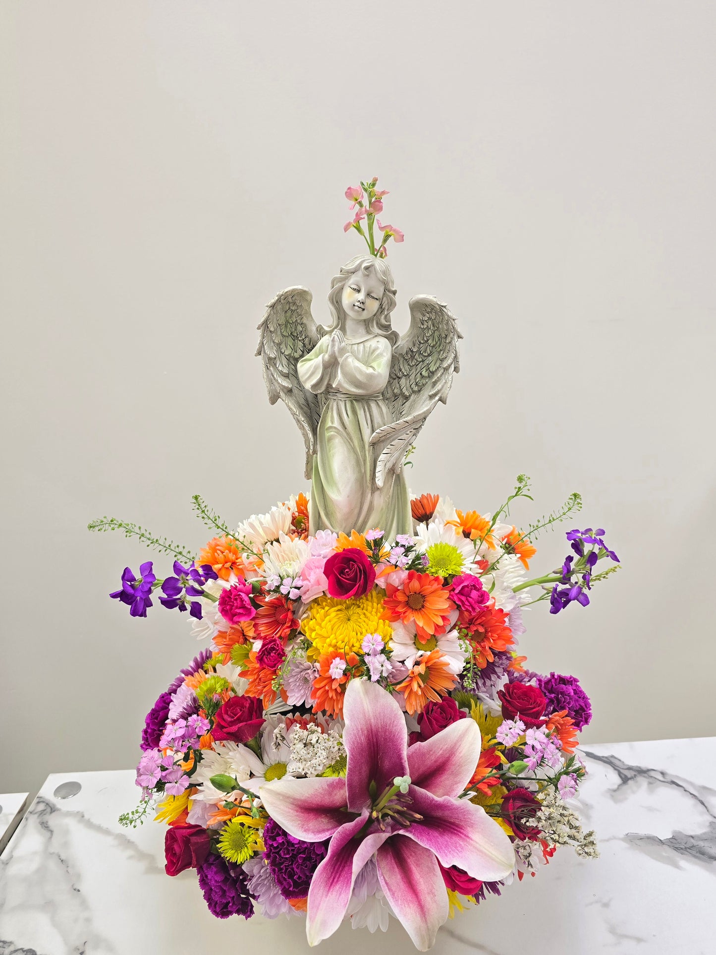 Spring Flowers with Angel