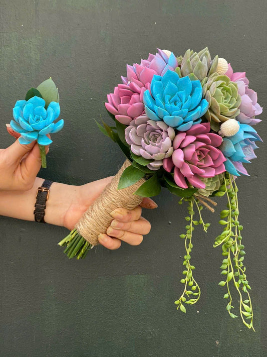 Succulent Wedding Bouquet