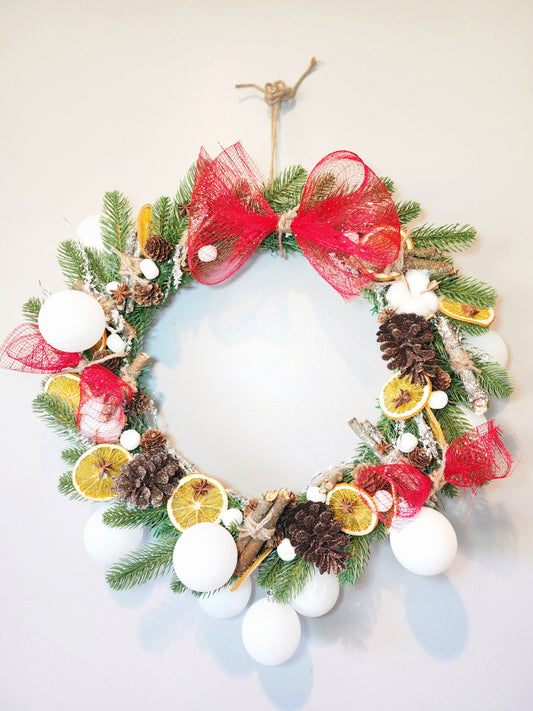 Front Winter Door Wreath