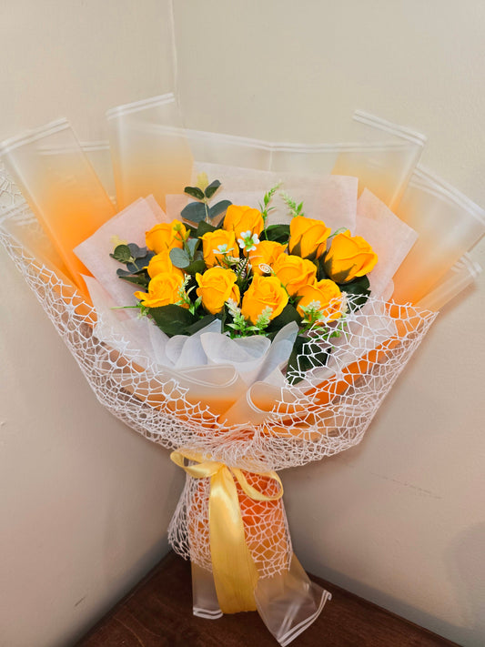 12 Orange Rose Bouquet