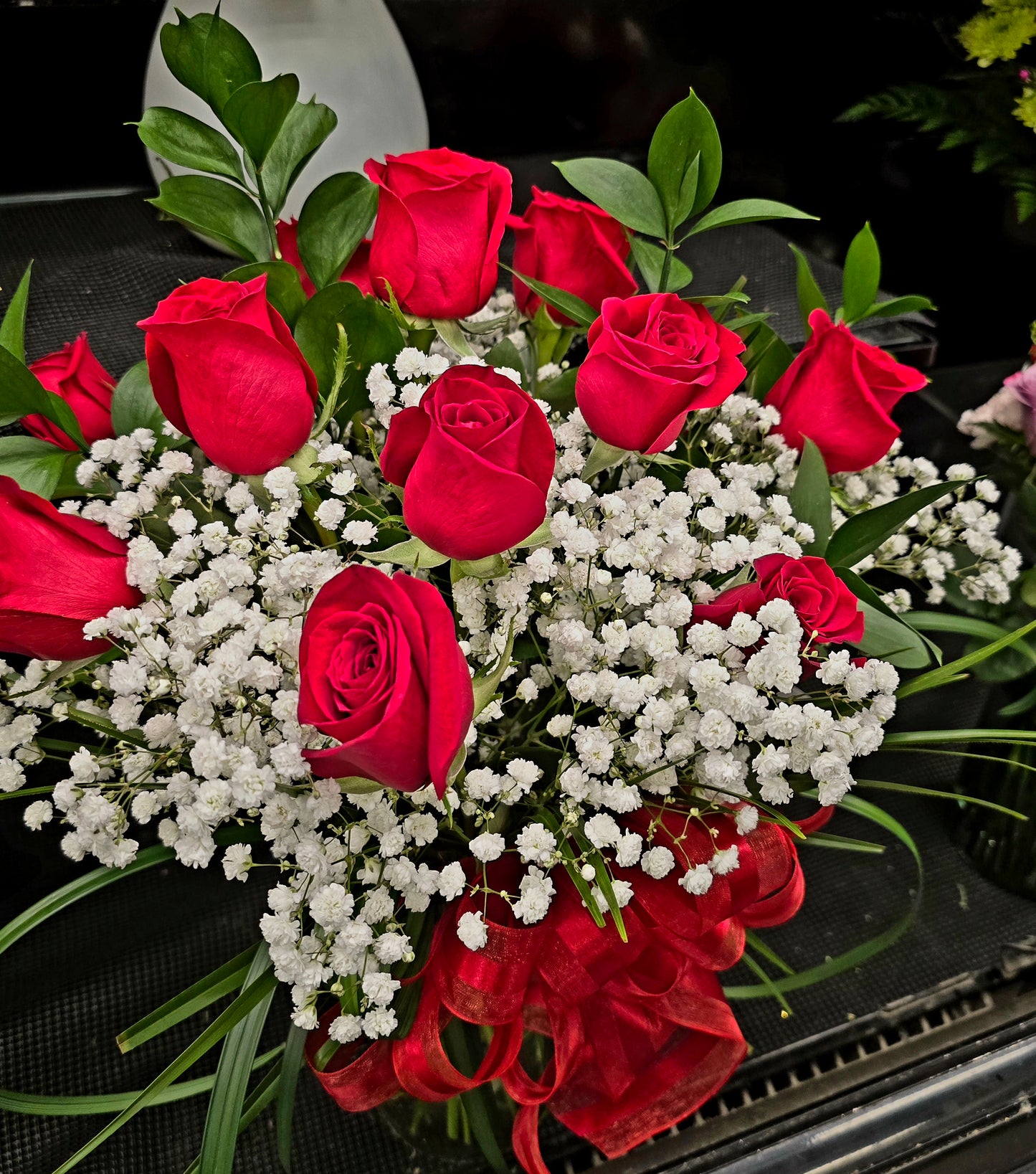 Red Rose and Baby's Breath