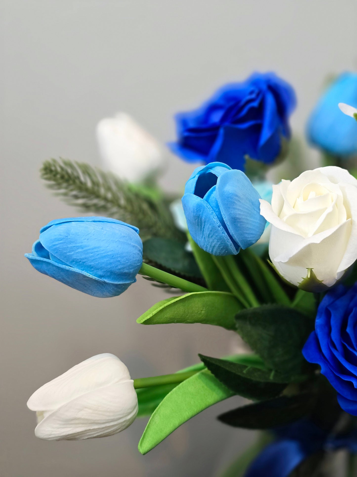 Blue flowers in vase