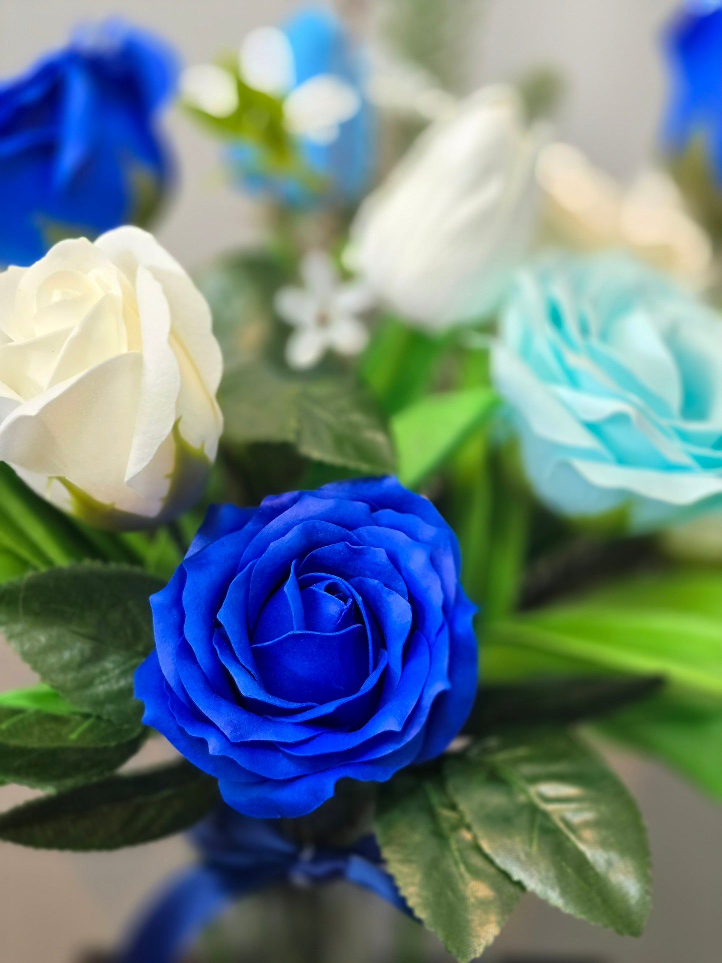 Blue flowers in vase