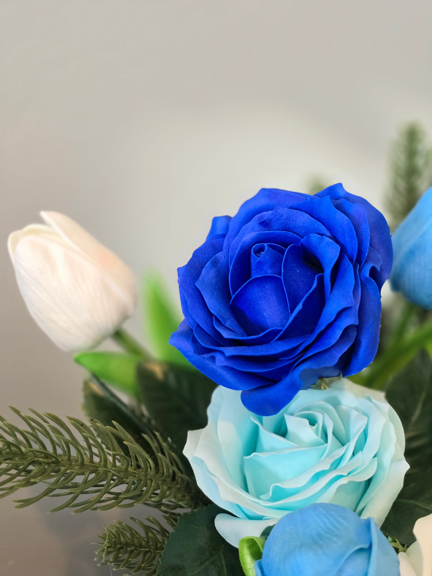 Blue flowers in vase