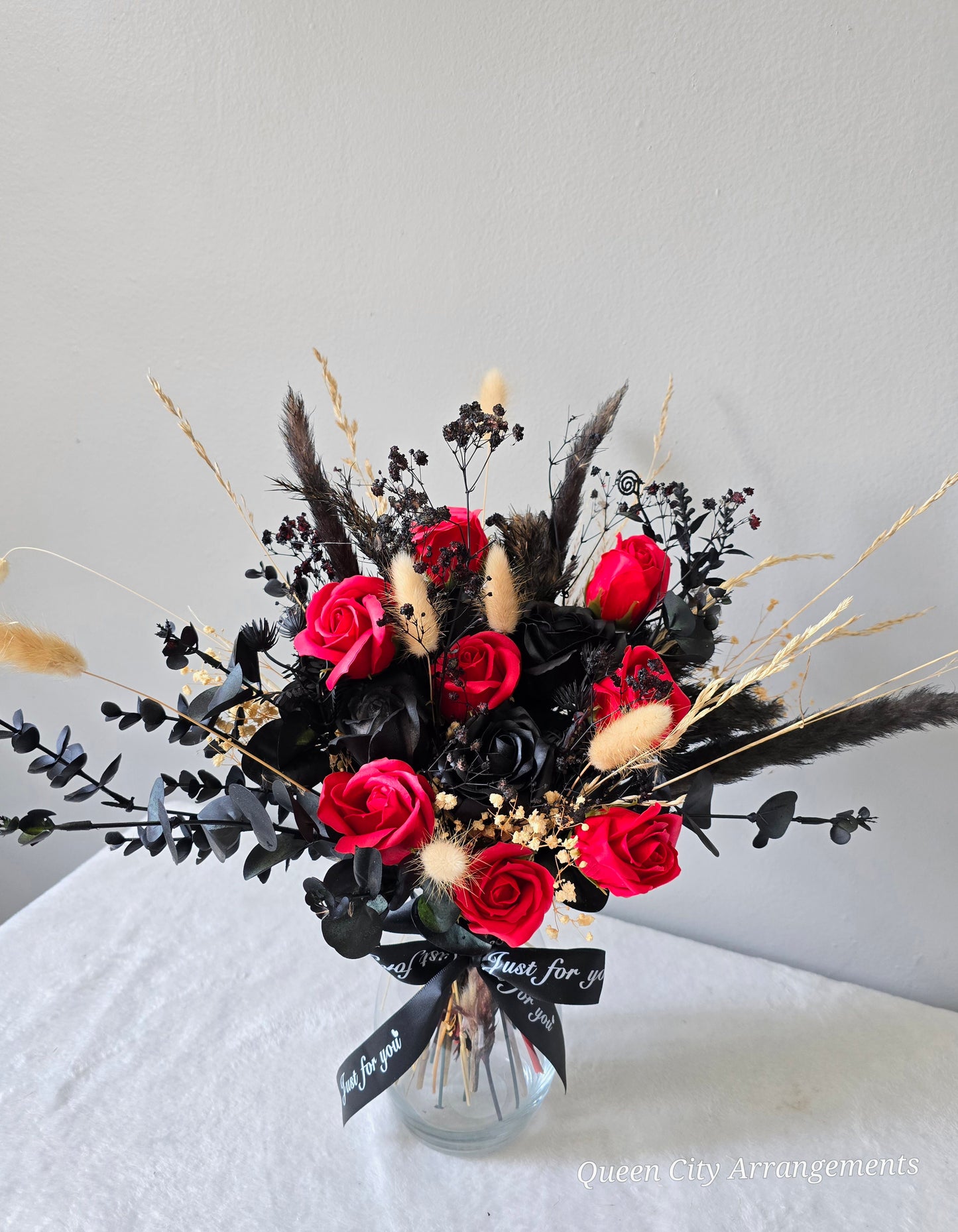 Large Black and Red Rose