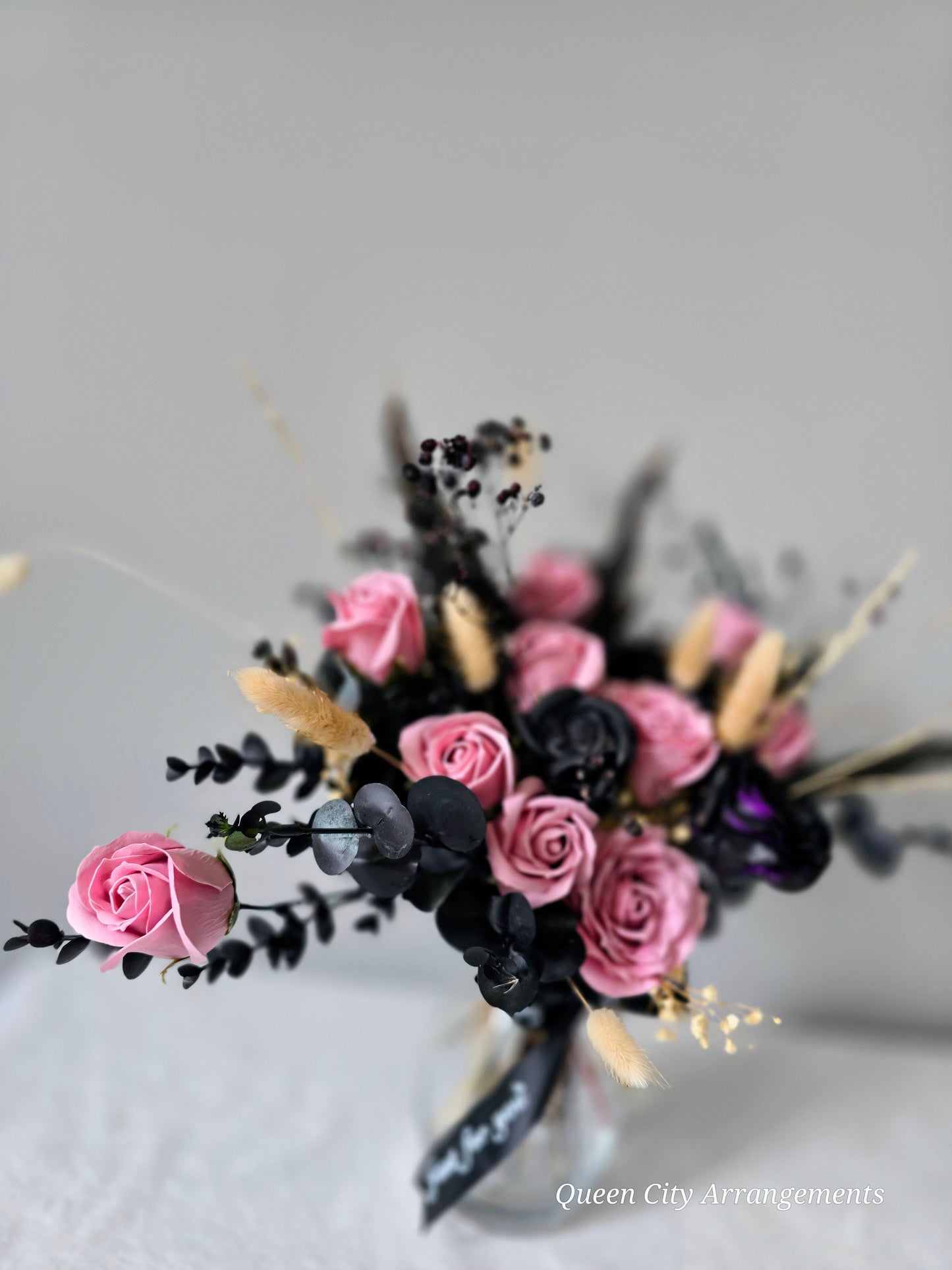 Black and Pink Rose