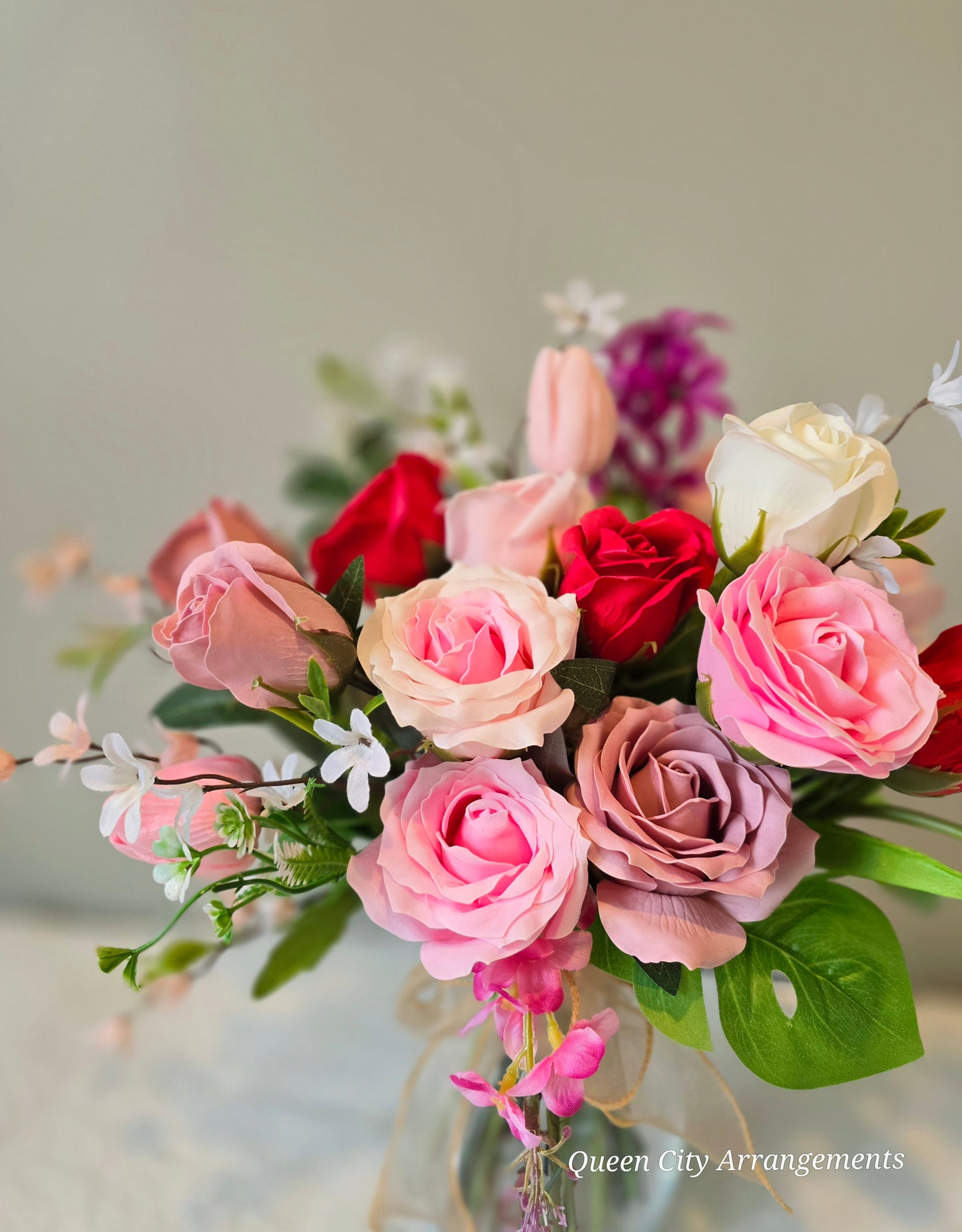 Soap flowers in vase