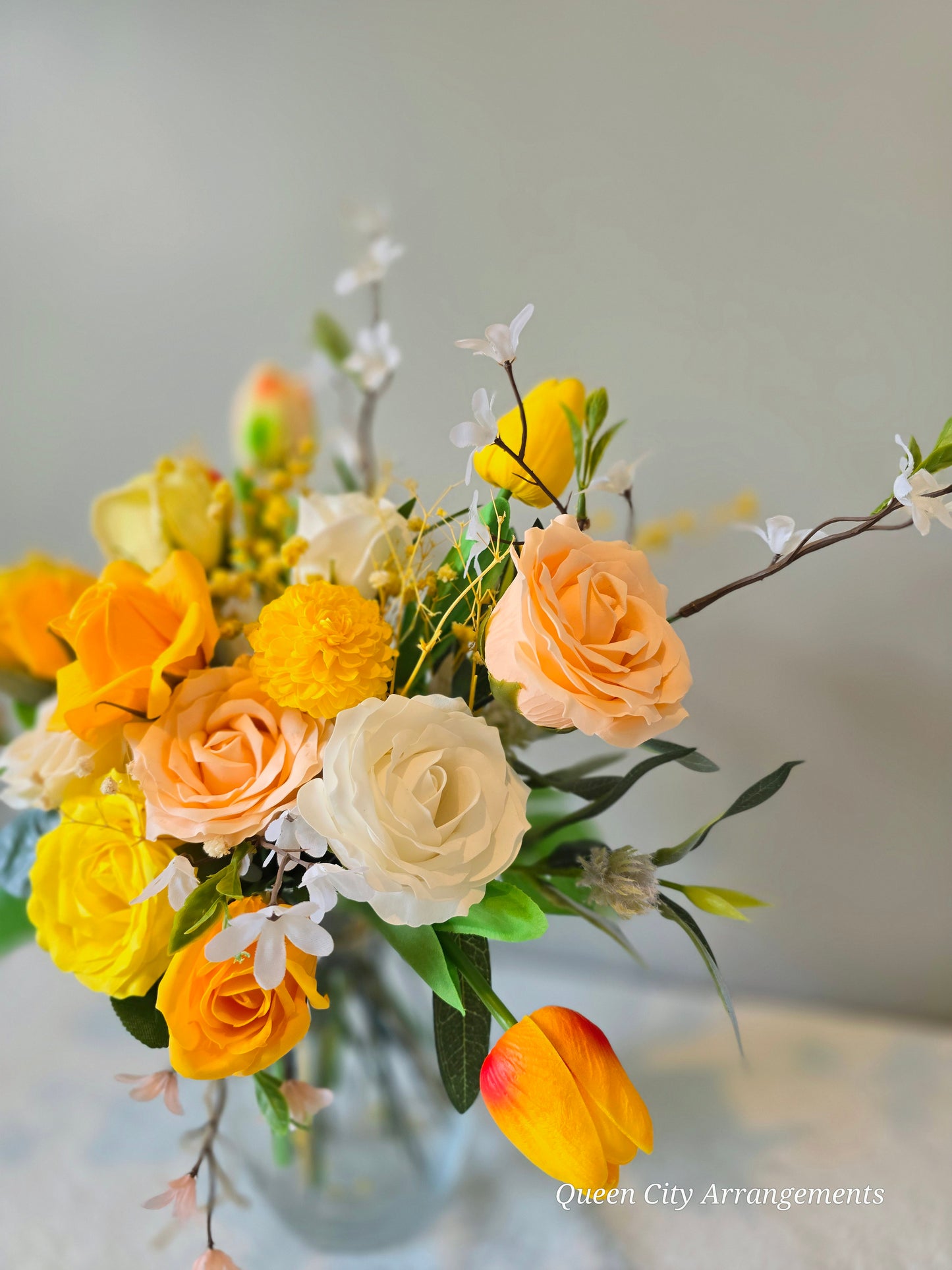 Yellow Rose In Vase