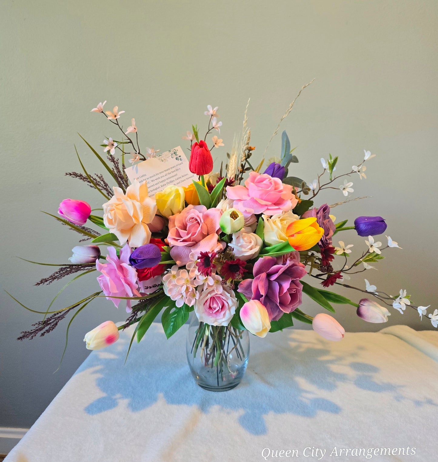 Large Soap flowers in vase