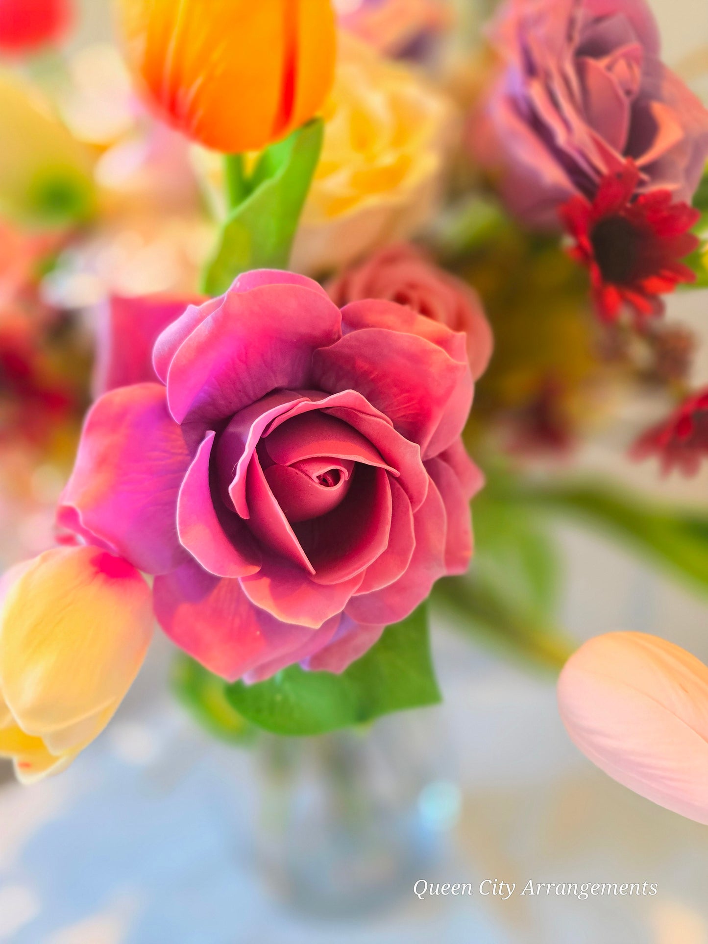 Large Soap flowers in vase