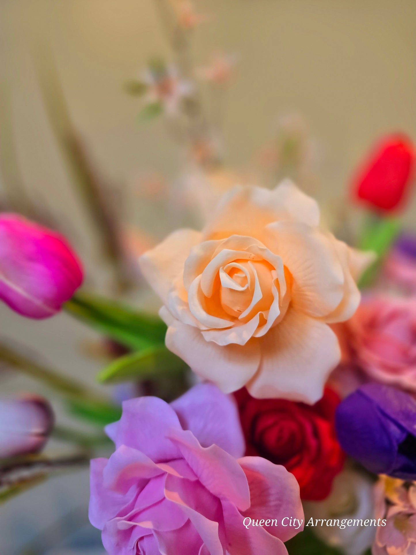 Large Soap flowers in vase