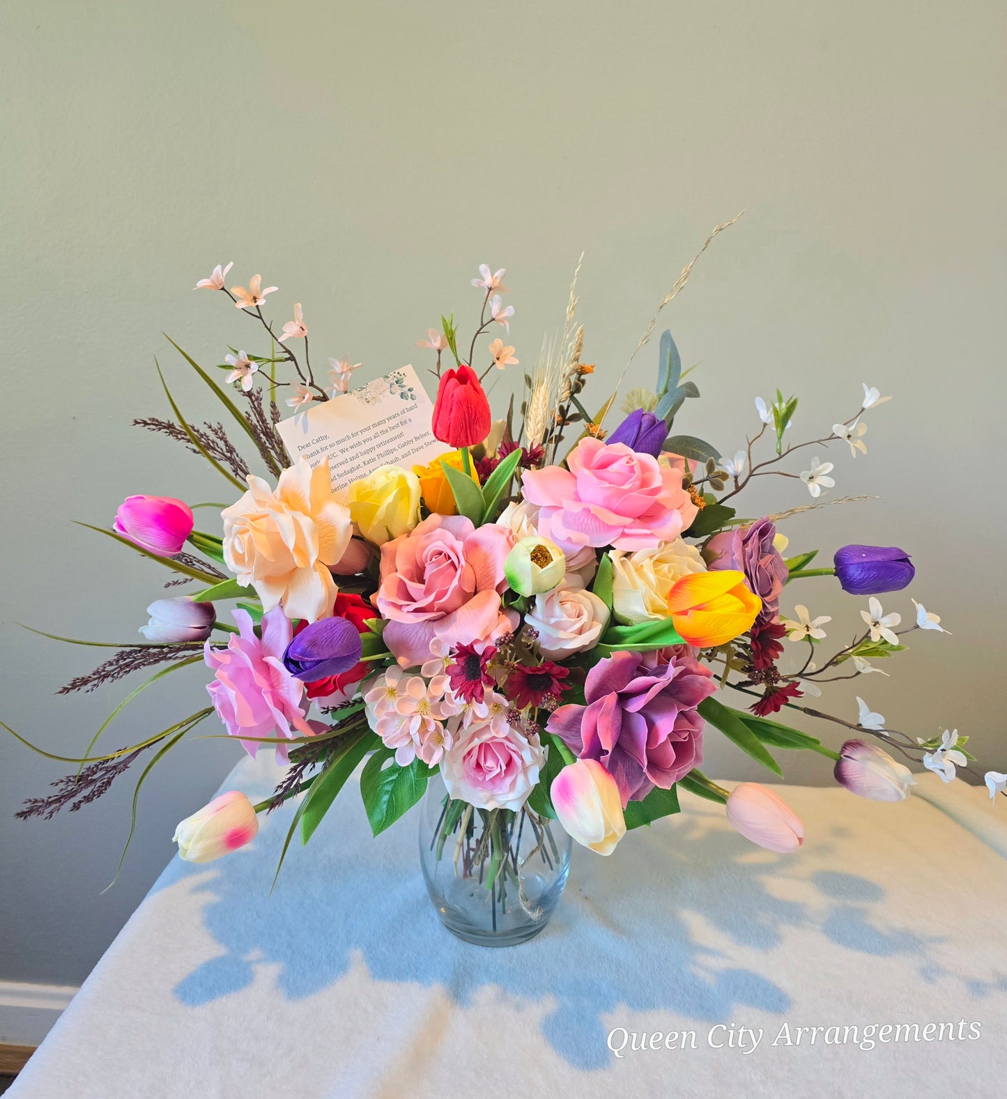 Large Soap flowers in vase