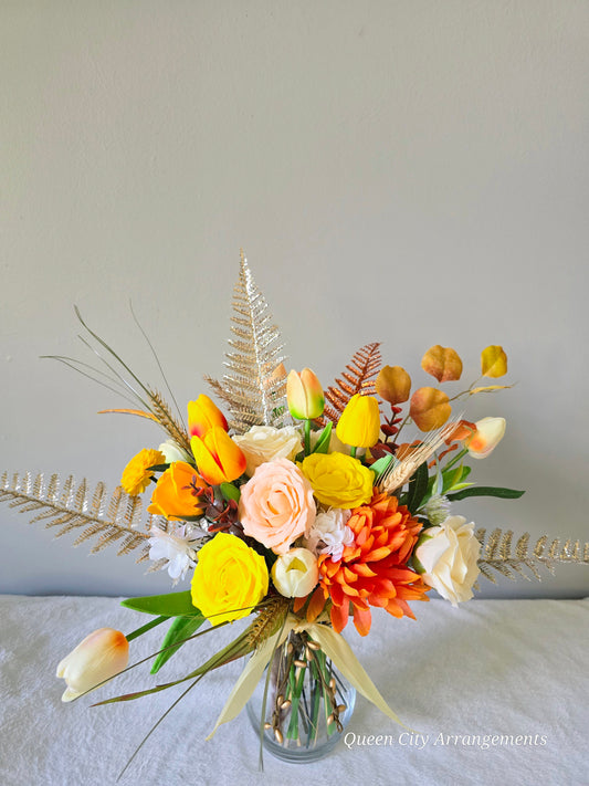 Soap flowers in vase