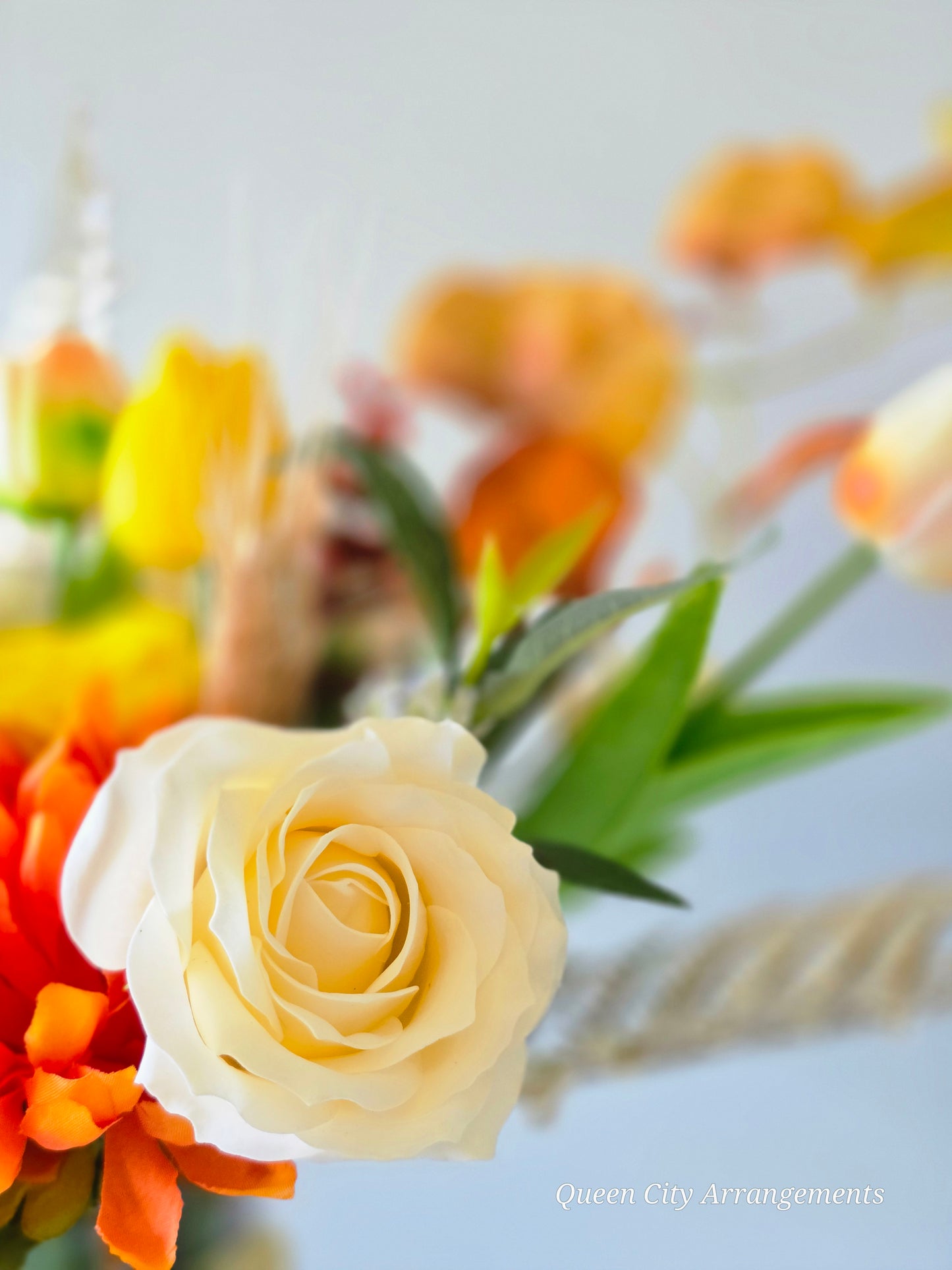 Soap flowers in vase