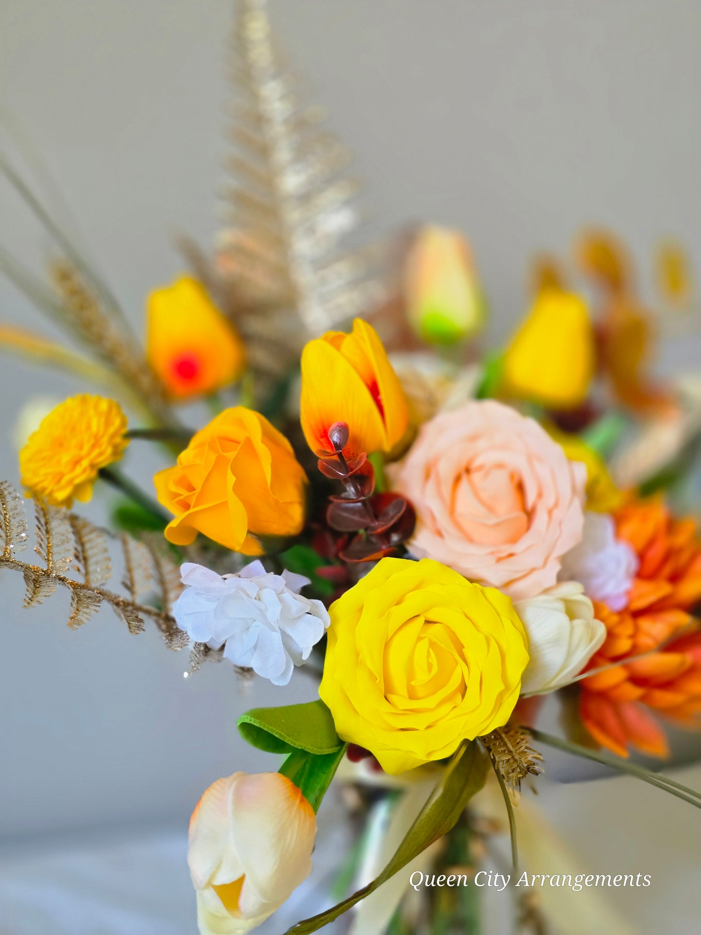 Soap flowers in vase