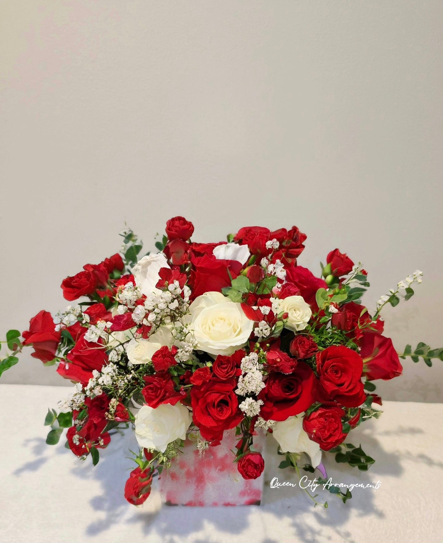 Flowers in Wooden Crate