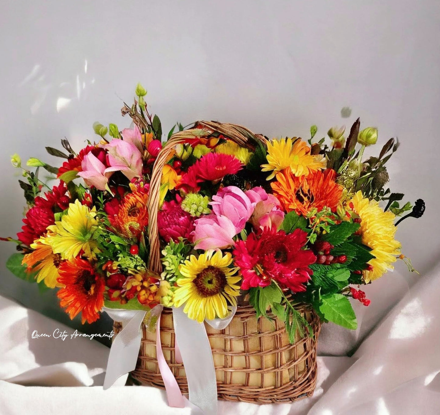 Flowers Mixed in Basket