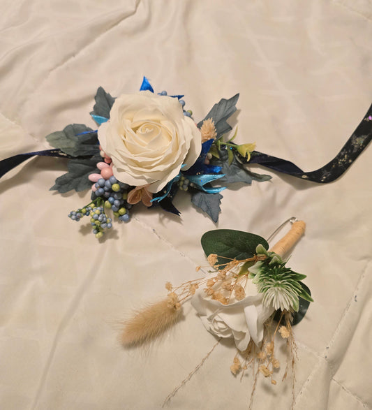 White Corsage & Boutonnieres
