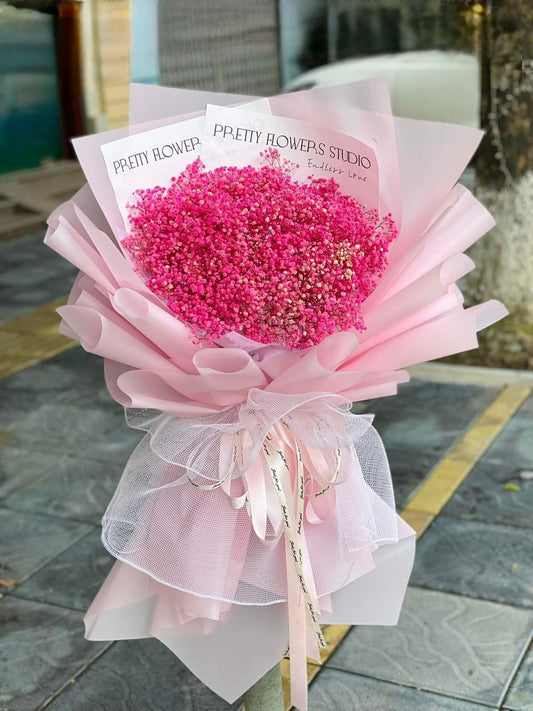 Baby Breath Bouquet- Pink  Baby Breath