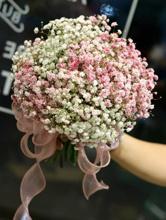 Baby's Breath Bouquet Pink