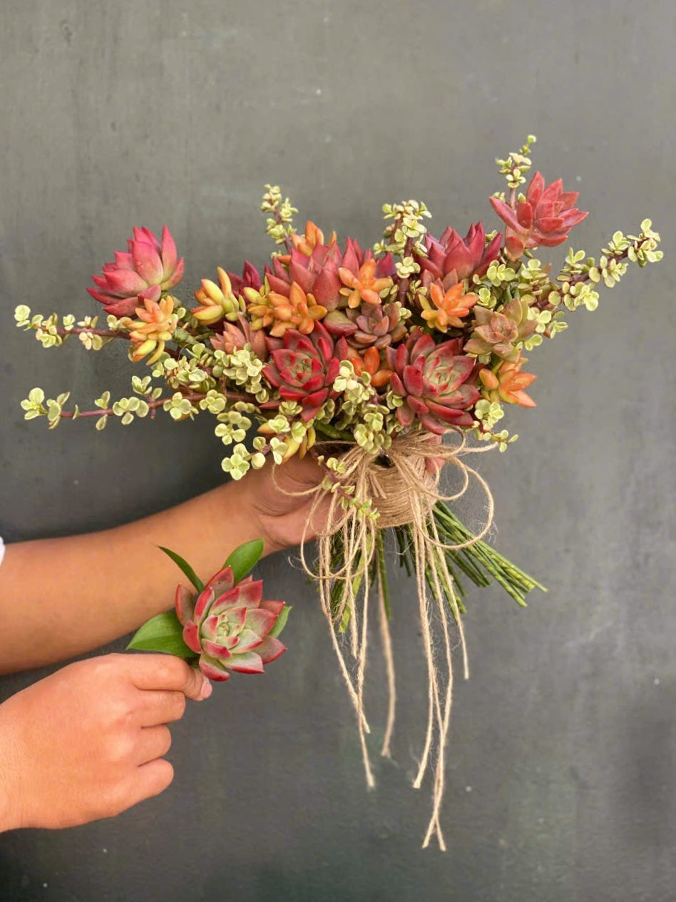 Succulent Wedding Bouquet