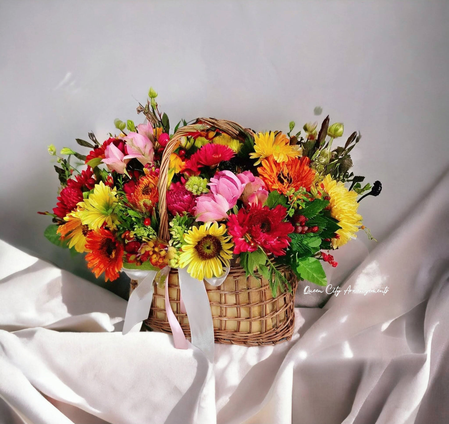 Flowers Mixed in Basket