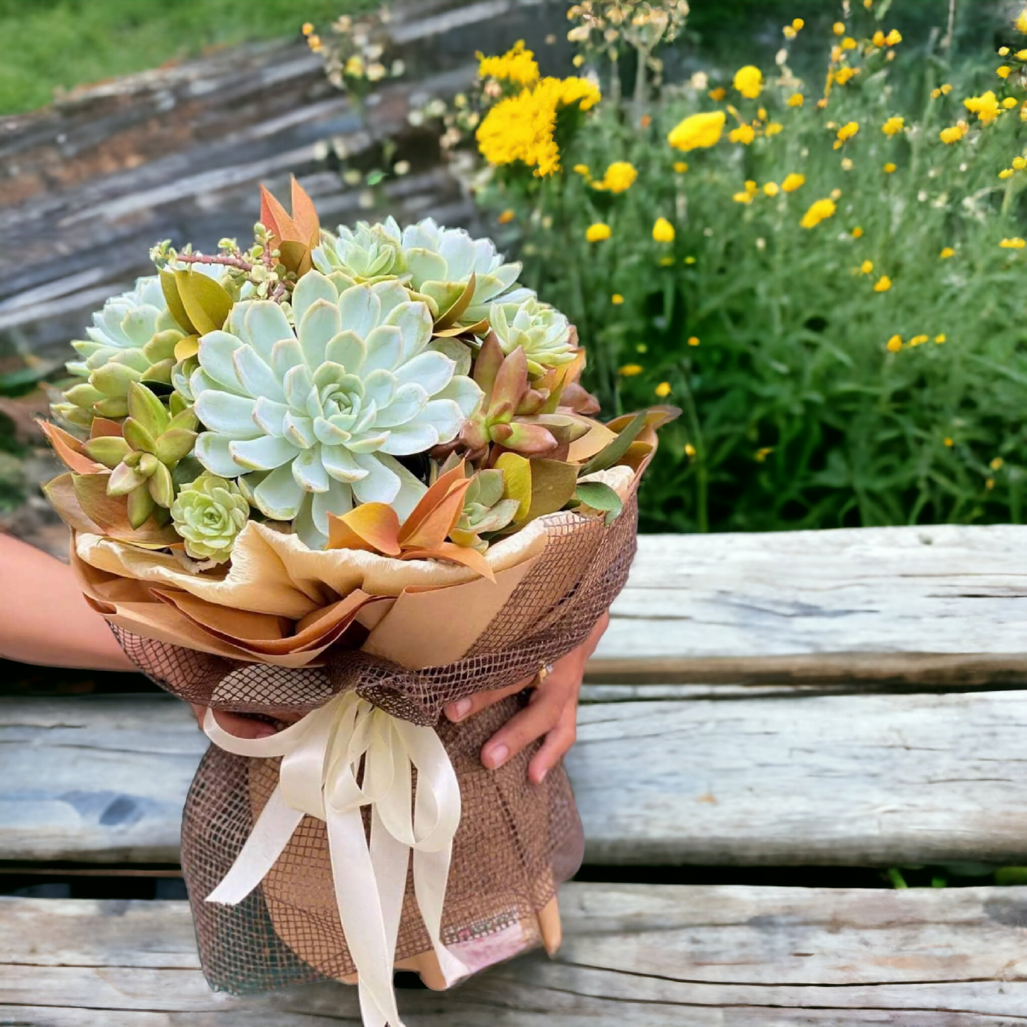 Succulent Flower Bouquet