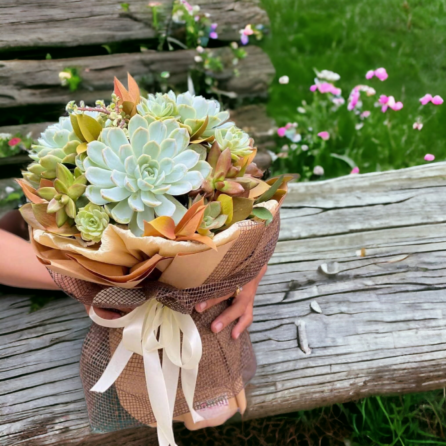 Succulent Flower Bouquet