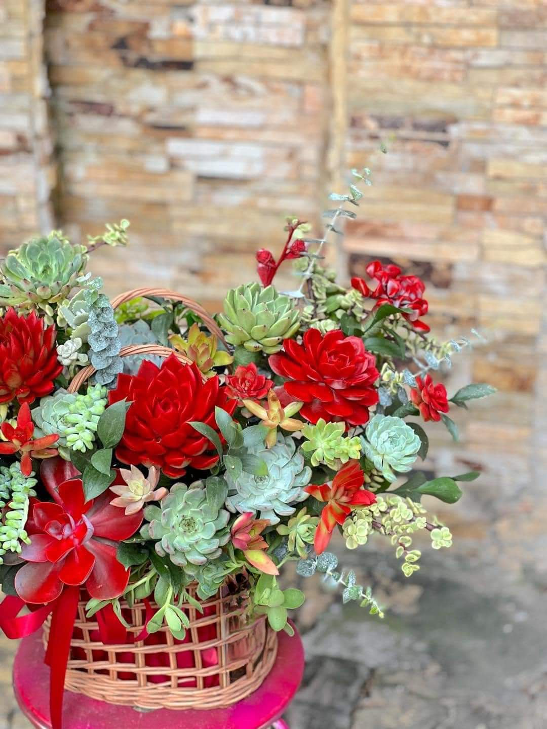 Succulents In A basket