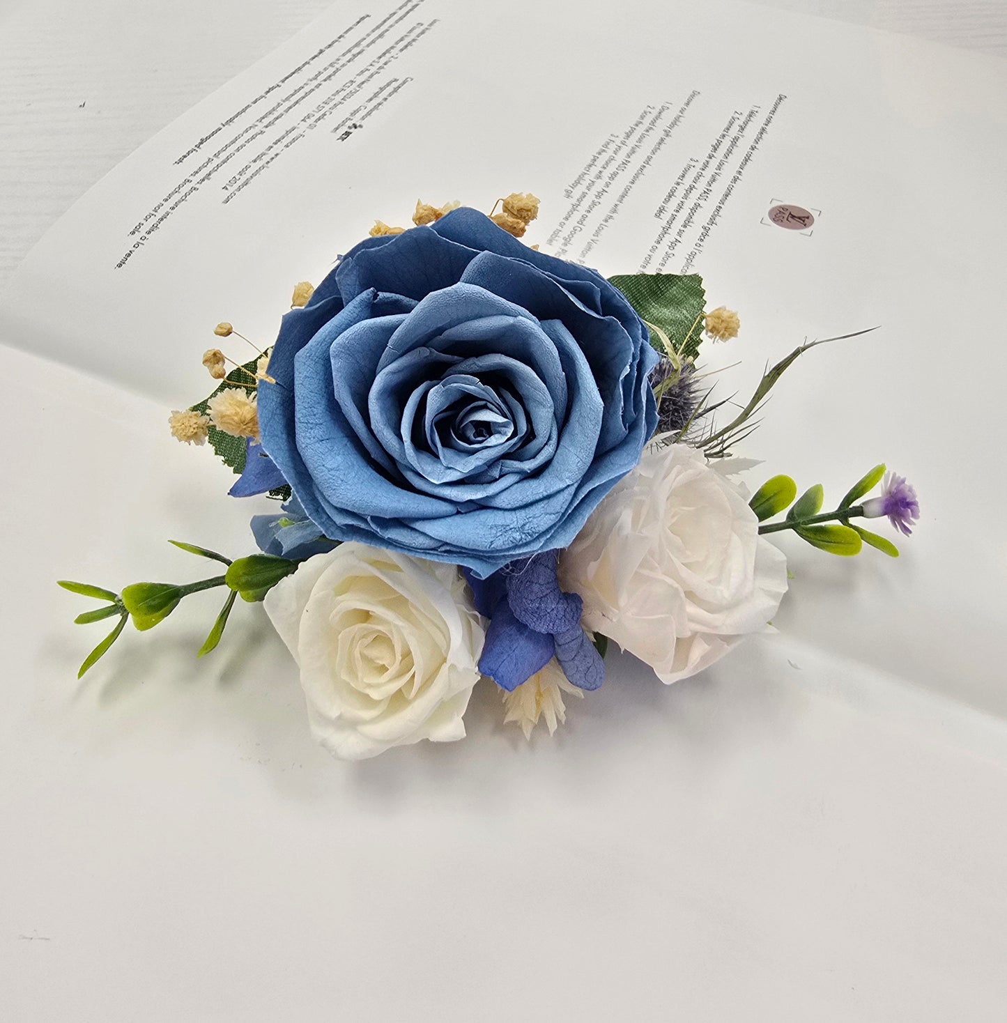 Blue Corsage & Boutonnieres