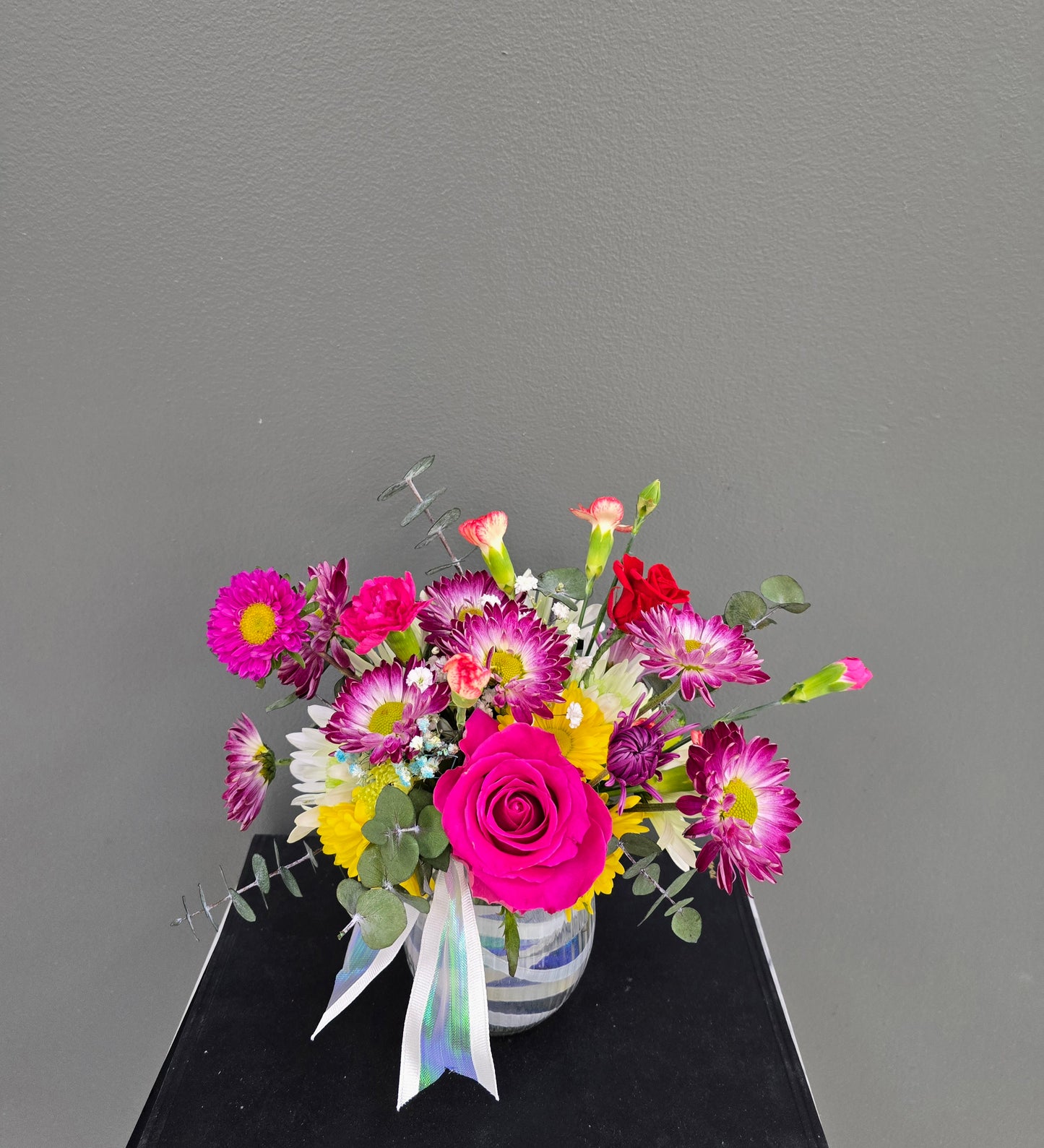 Fresh Flowers In Small Vase