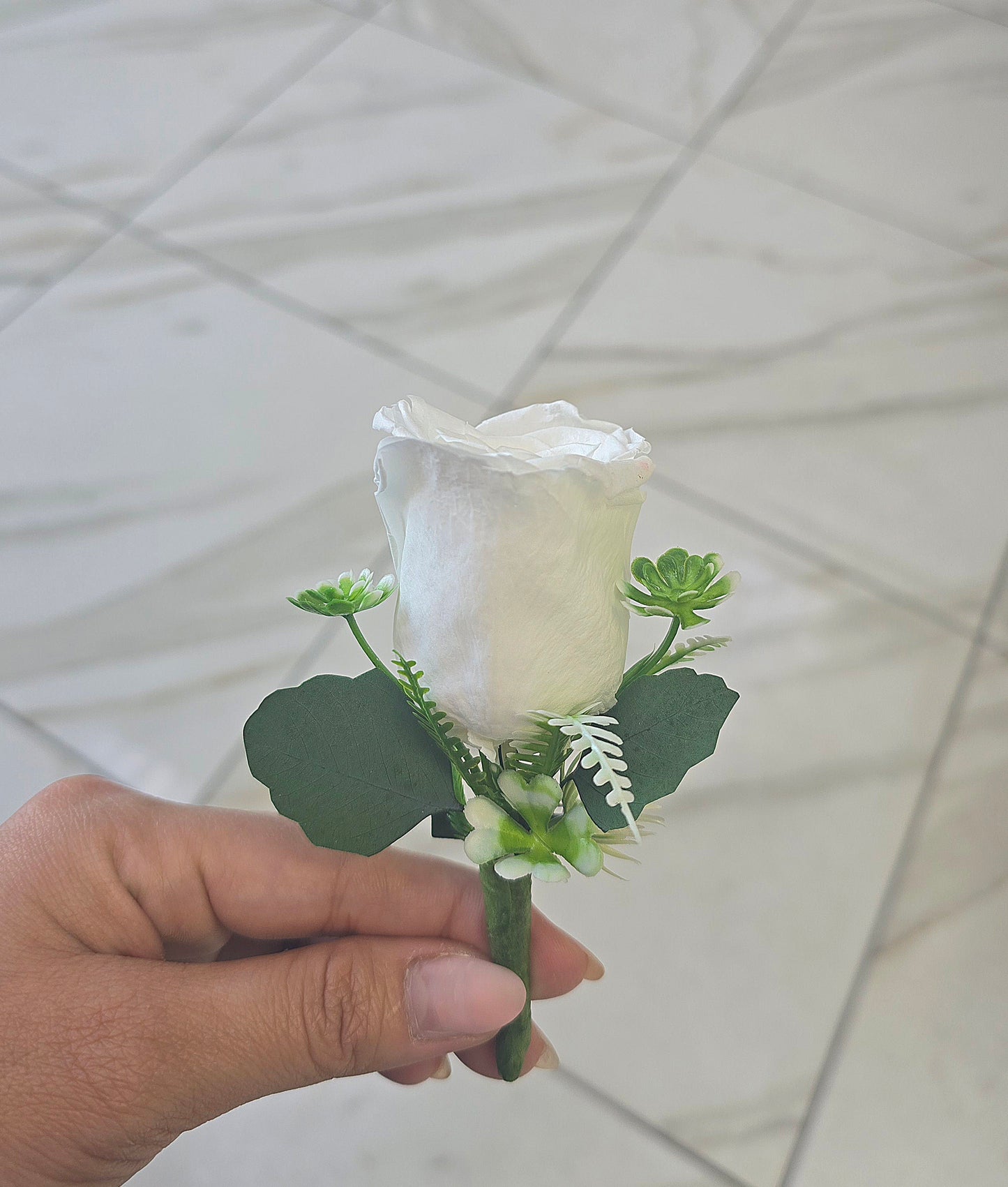 White boutonniere