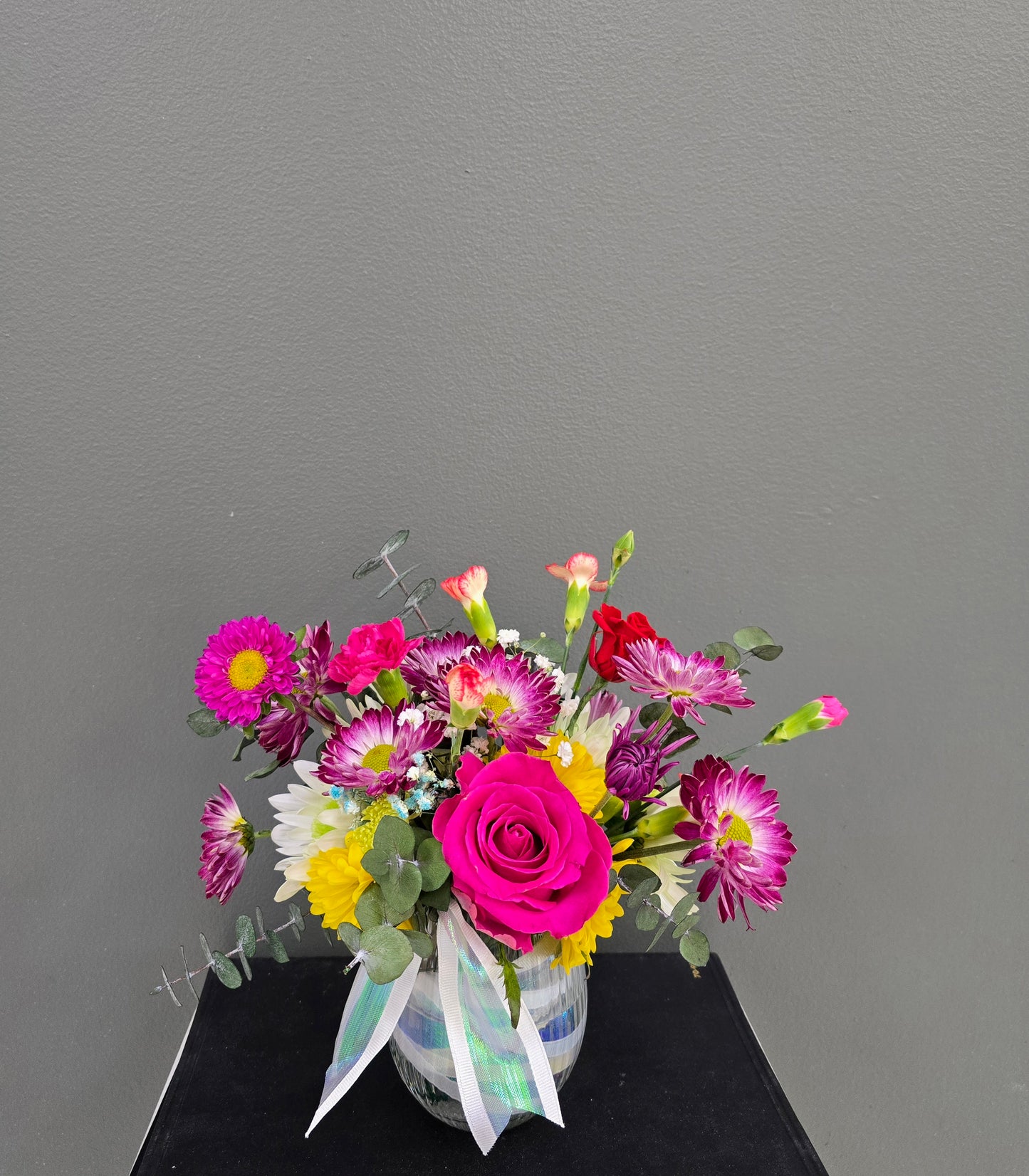 Fresh Flowers In Small Vase