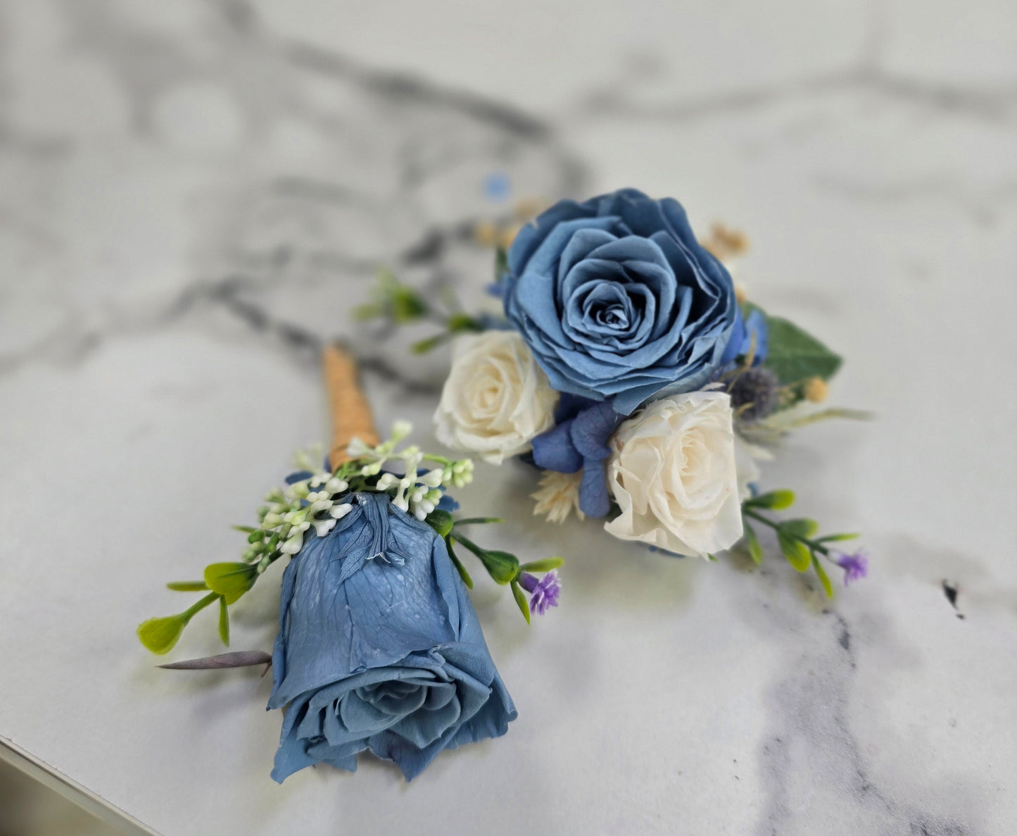 Blue Corsage & Boutonnieres