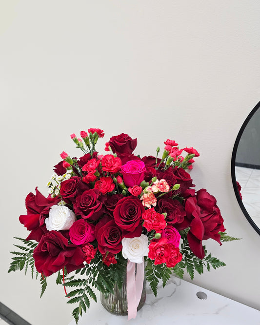 Cut Red Rose Romantic