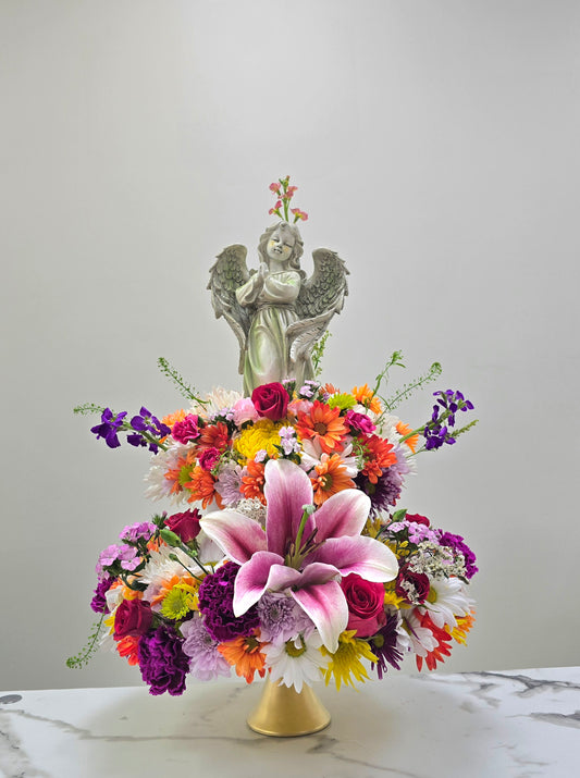 Spring Flowers with Angel
